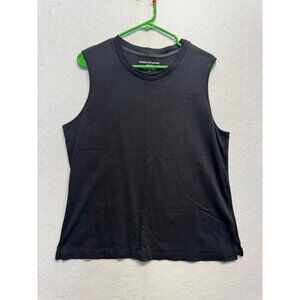Westbound Woman Black Sleeveless Tank Top 100% Cotton Size 1X